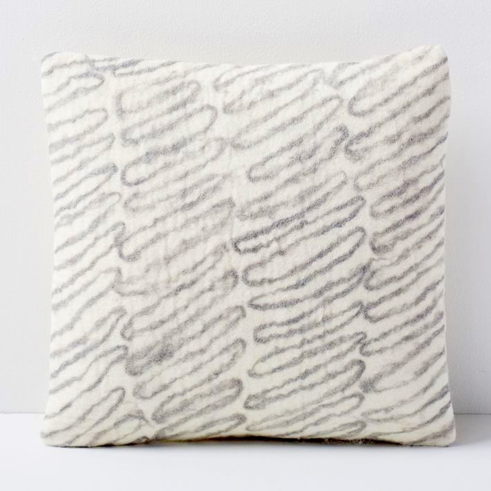 West Elm Felt Scribble Pillow Cover